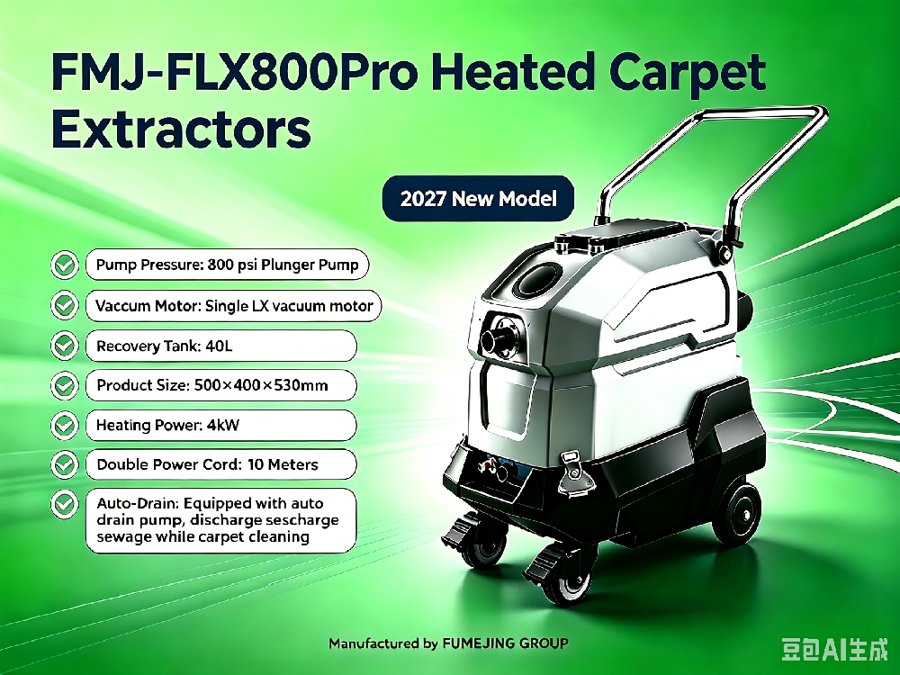 FMJ-FLX800Pro Heated Carpet Extractor Package