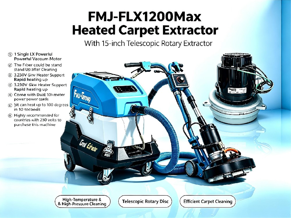 FMJ-FLX1200MAX 230V 1200PSI Rotary carpet extractor package