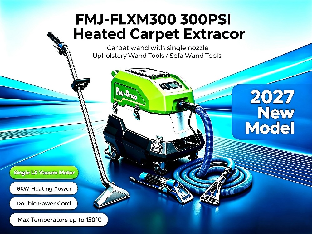 New Model 2027 FMJ-FLXM300 300PSI Heated carpet extractor package