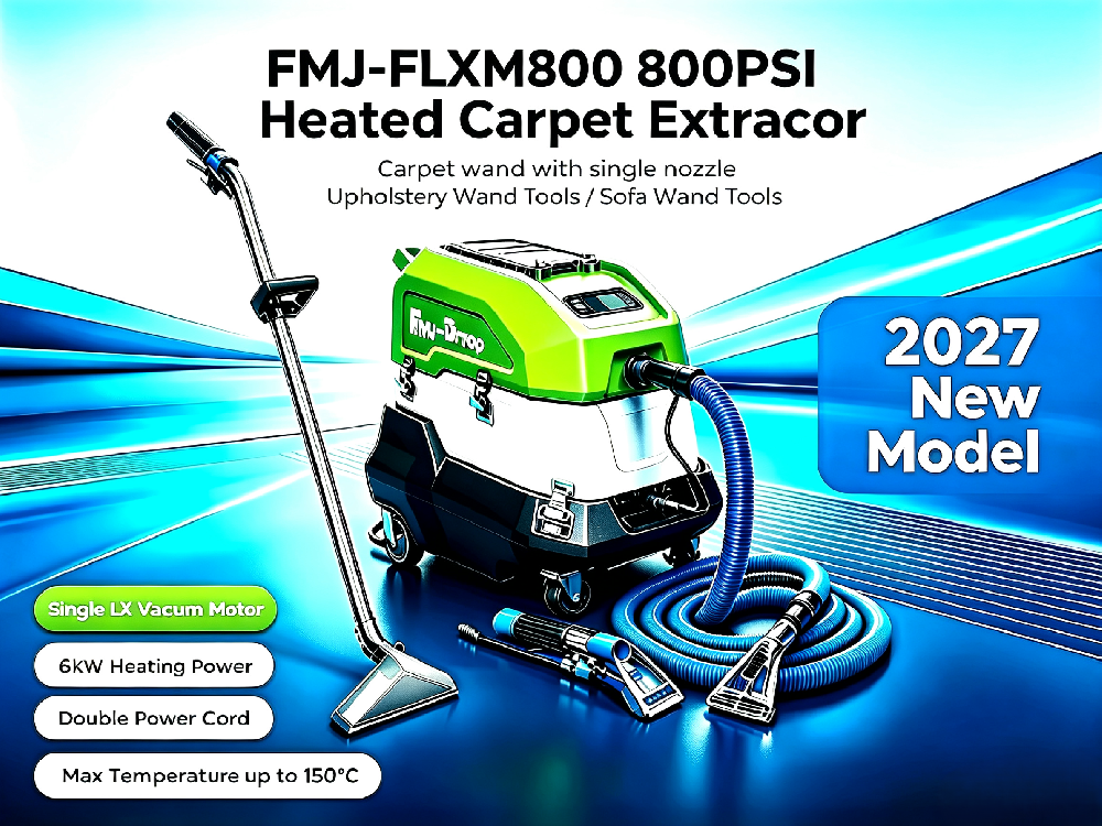 New Model 2027 FMJ-FLXM800  800PSI Heated carpet extractor package