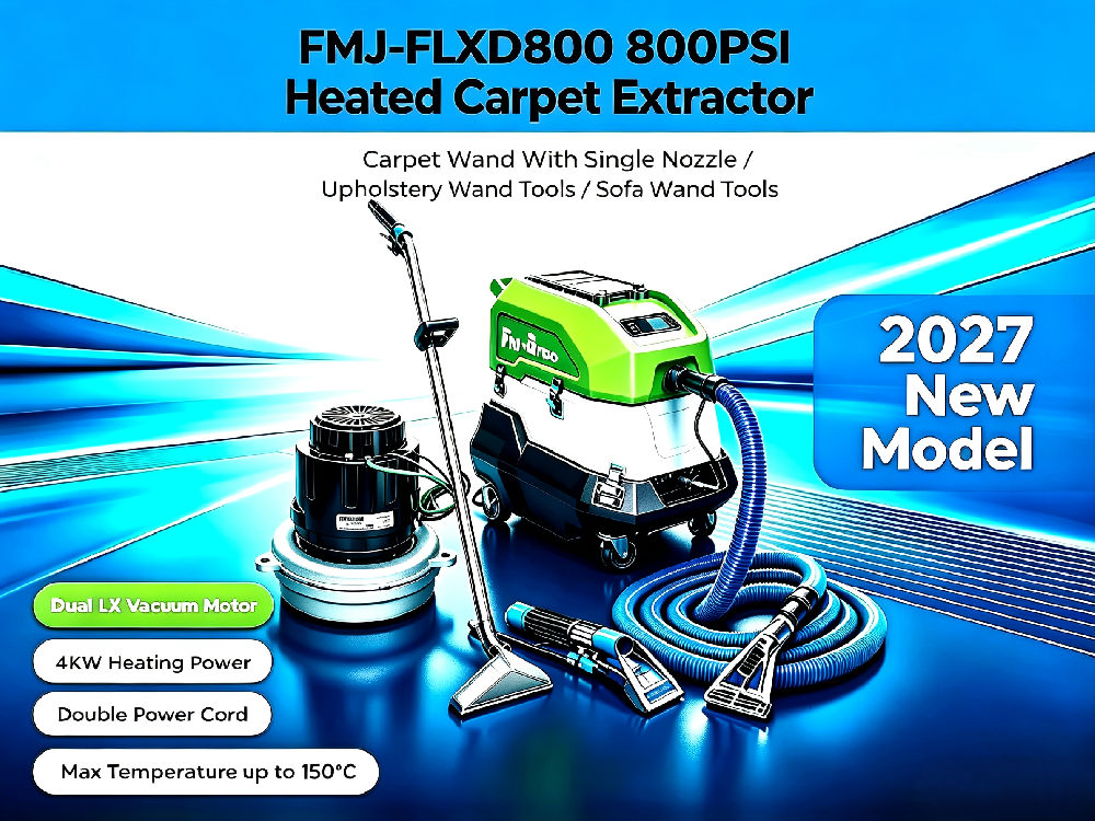 New Model 2027 FMJ-FLXD800 800PSI Heated carpet extractor package
